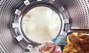 Inside a washing machine